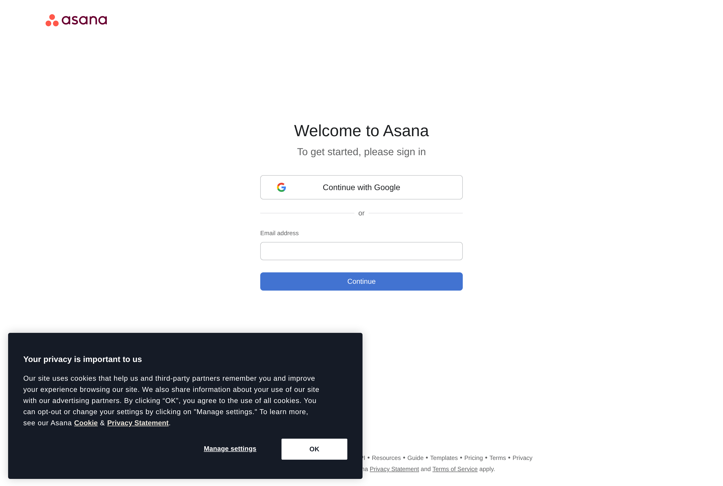 Screenshot of Asana