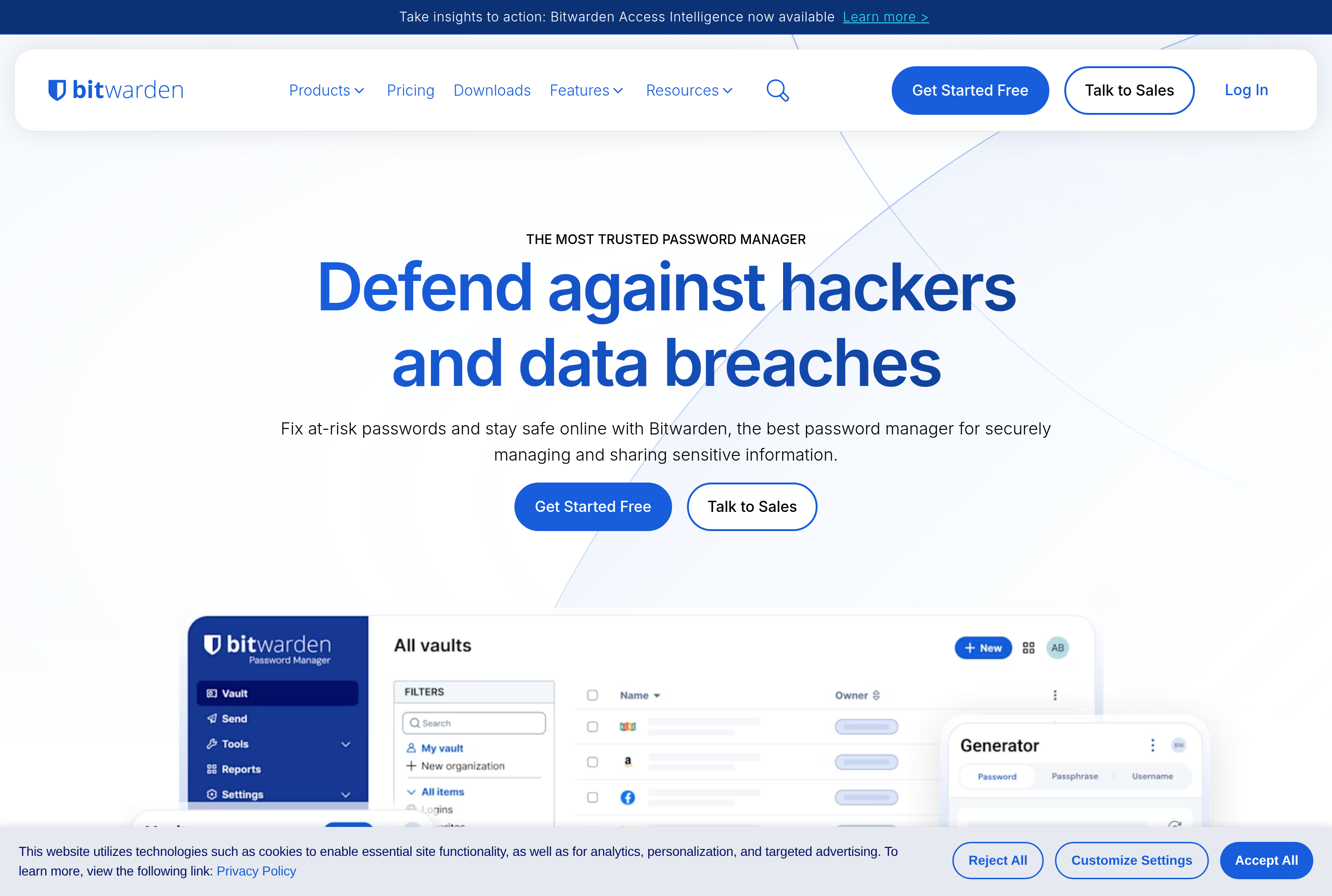 Screenshot of Bitwarden