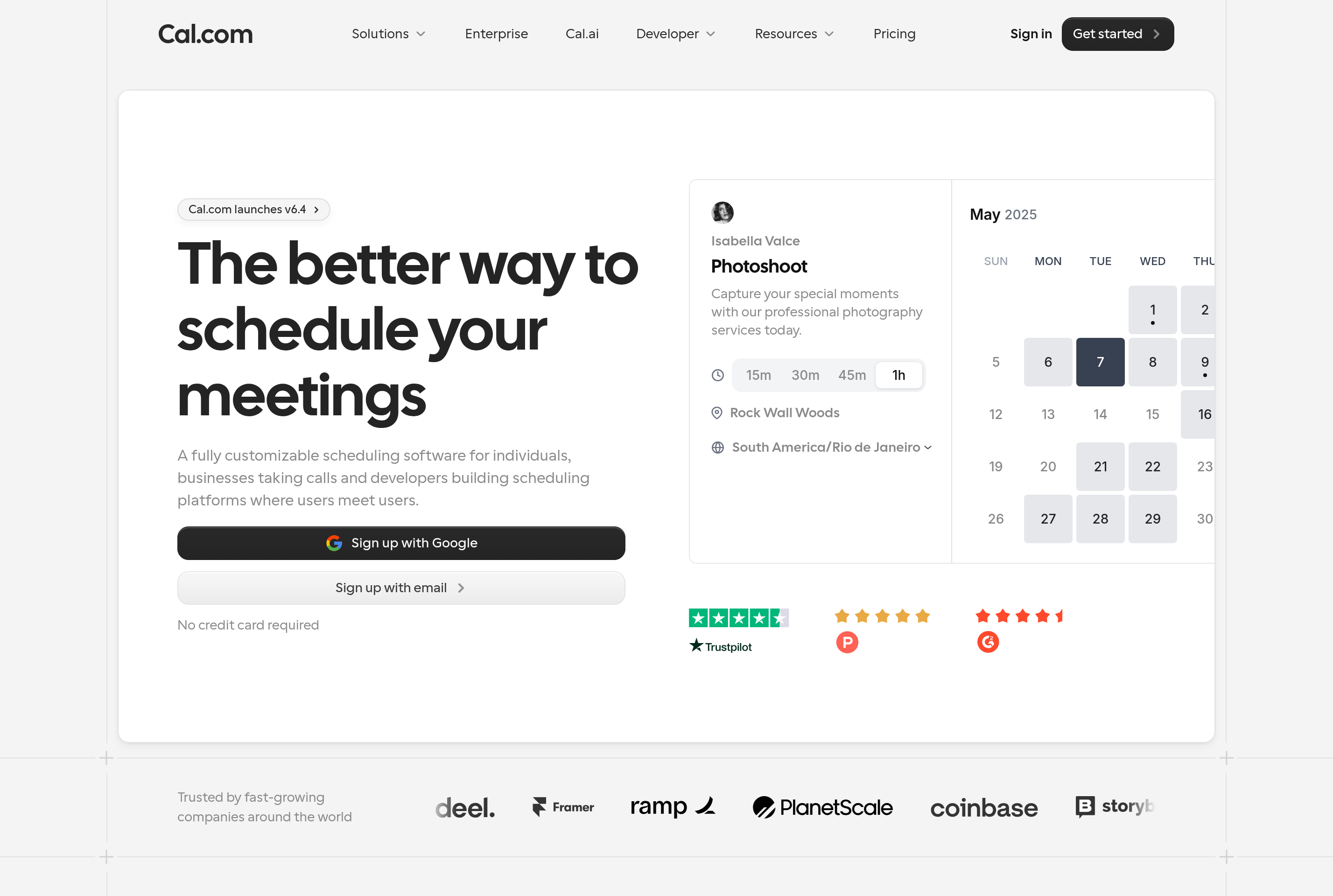 Screenshot of Cal.com