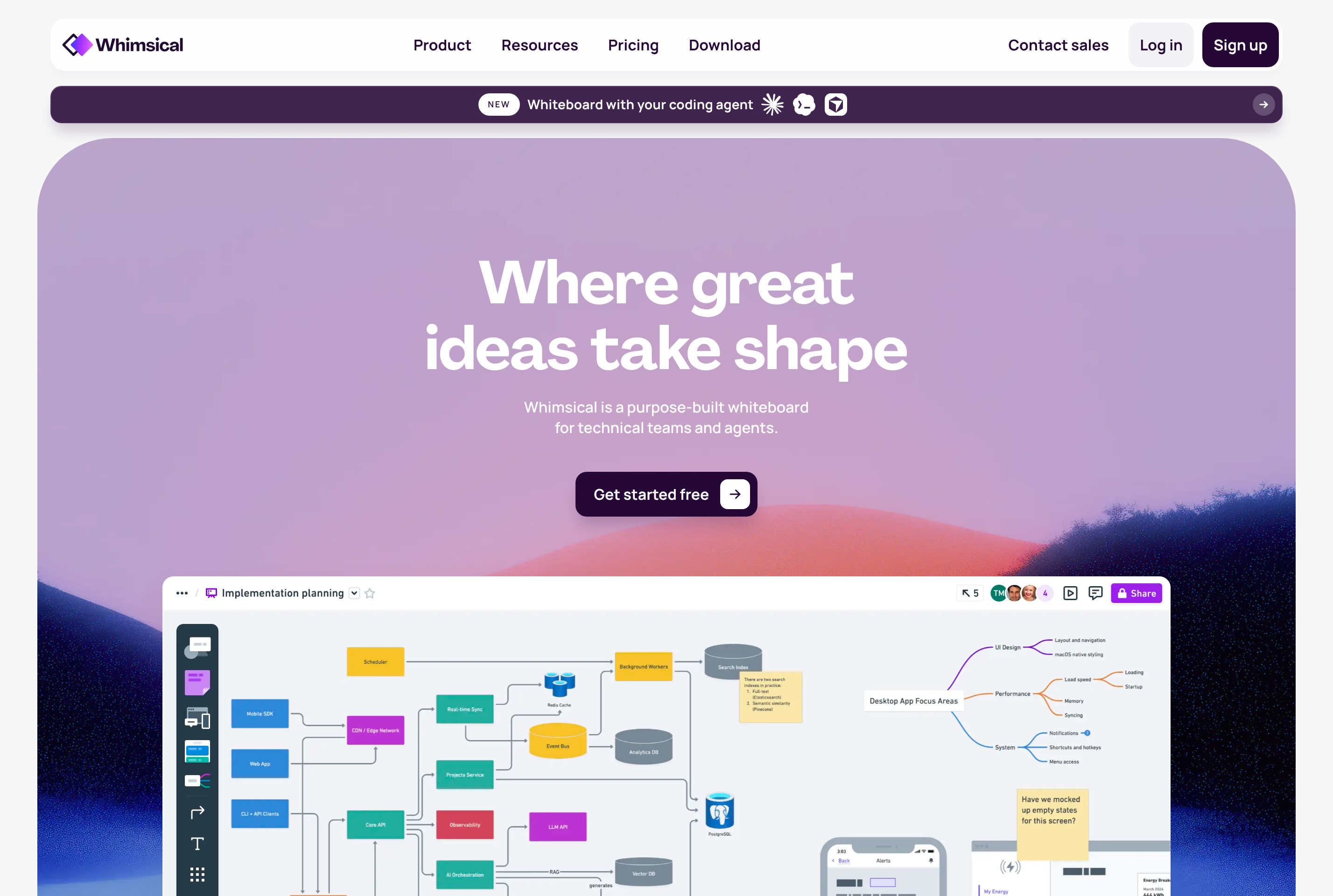 Screenshot of Whimsical